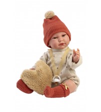 Lelle zīdainis puika Luis 45 cm (raud, runā, ar mānekli, mīkstais ķermenis) Spānija LL74502